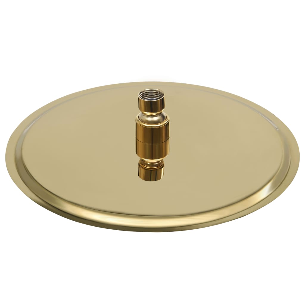147704 vidaXL Rain Shower Head Stainless Steel 25 cm Round Gold