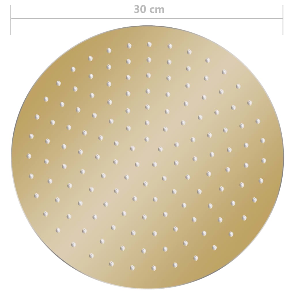 147705 vidaXL Rain Shower Head Stainless Steel 30 cm Round Gold
