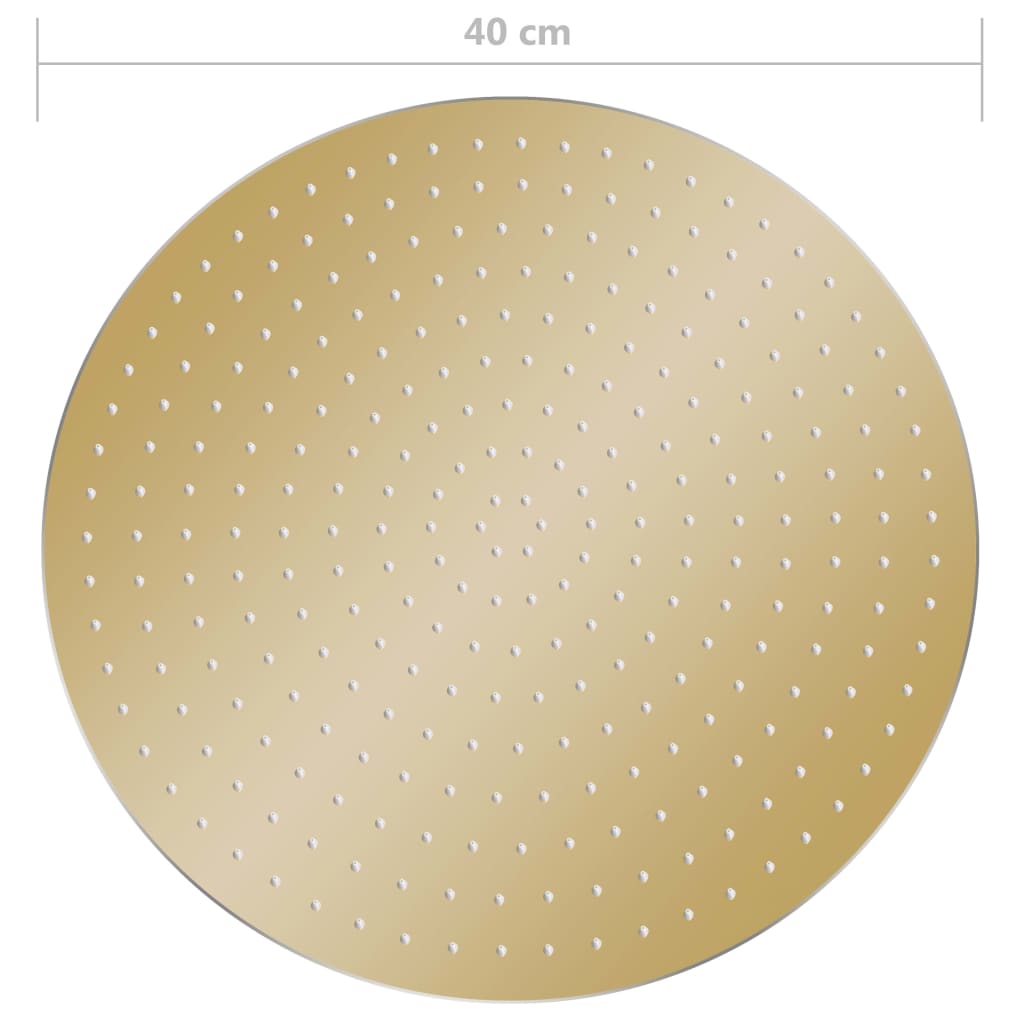 147706 vidaXL Rain Shower Head Stainless Steel 40 cm Round Gold