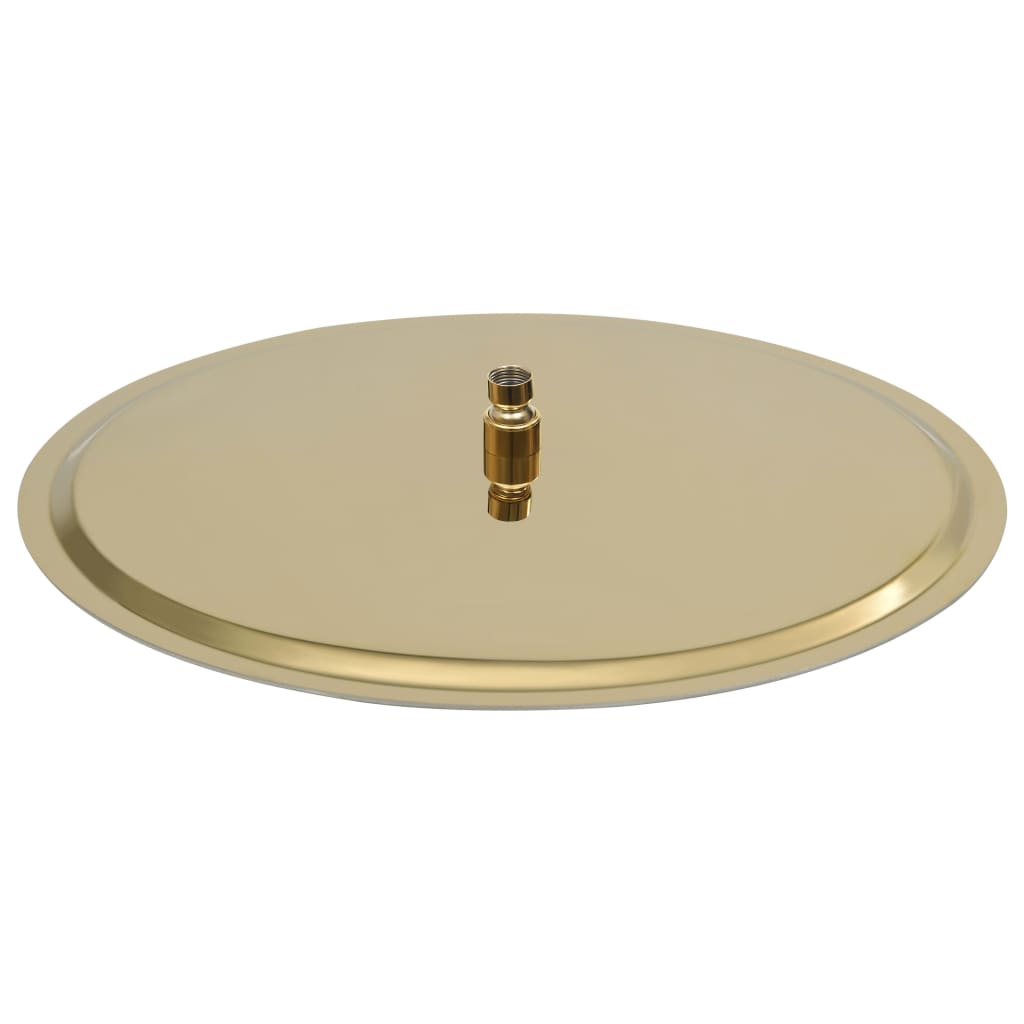 147707 vidaXL Rain Shower Head Stainless Steel 50 cm Round Gold