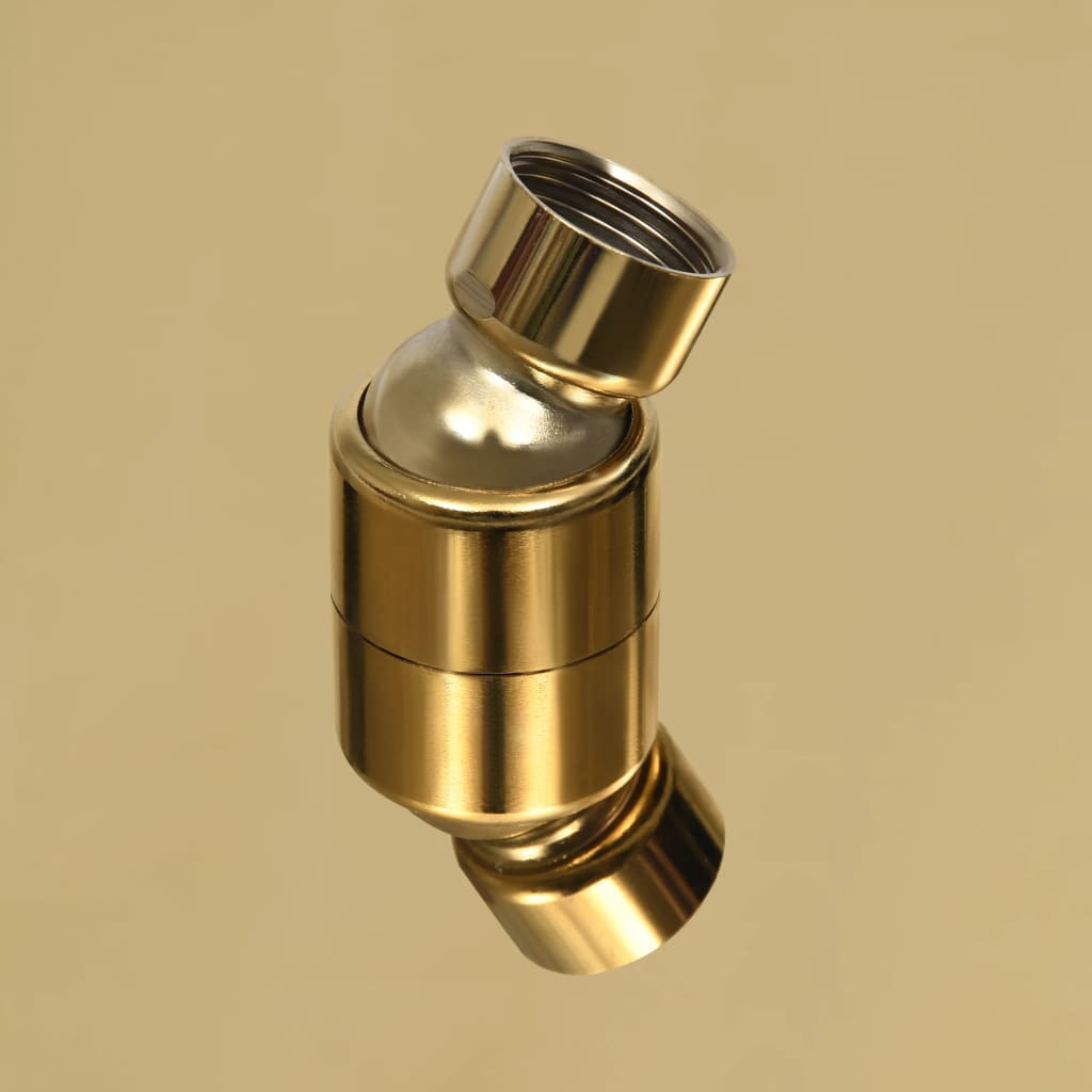 147707 vidaXL Rain Shower Head Stainless Steel 50 cm Round Gold