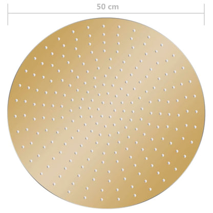 147707 vidaXL Rain Shower Head Stainless Steel 50 cm Round Gold