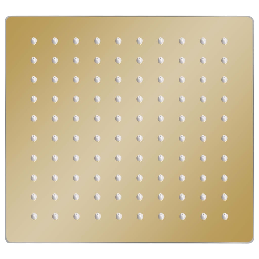 147708 vidaXL Rain Shower Head Stainless Steel 20x20 cm Square Gold