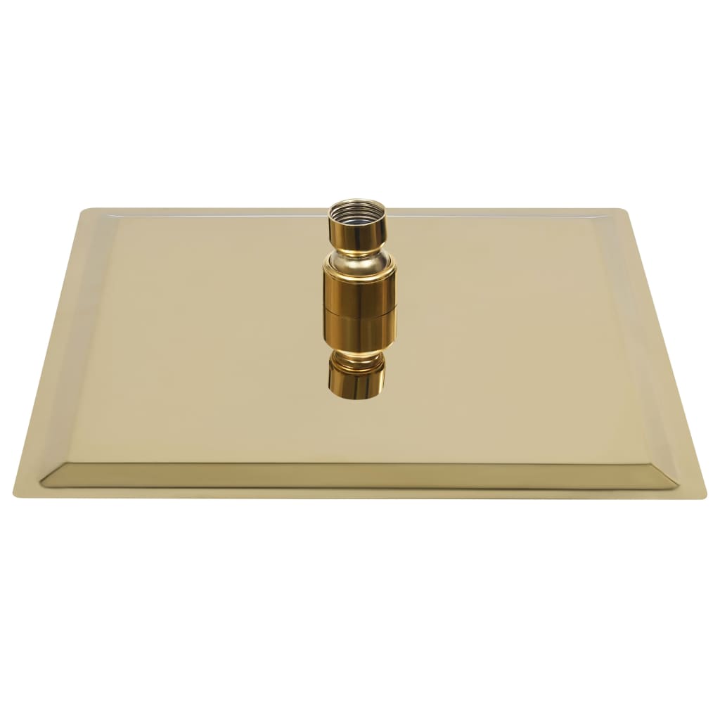 147708 vidaXL Rain Shower Head Stainless Steel 20x20 cm Square Gold