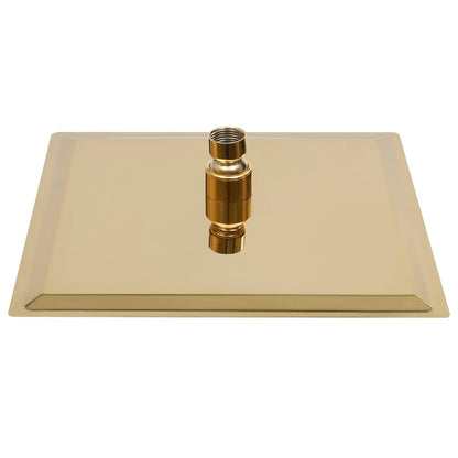 147708 vidaXL Rain Shower Head Stainless Steel 20x20 cm Square Gold