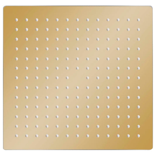 vidaXL Rain Shower Head Stainless Steel 25x25 cm Square Gold