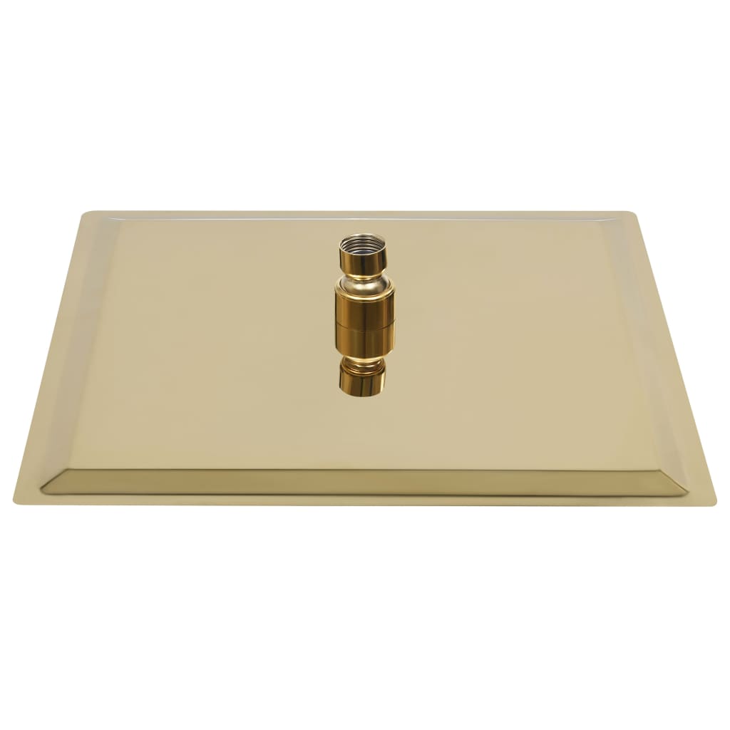 147709 vidaXL Rain Shower Head Stainless Steel 25x25 cm Square Gold
