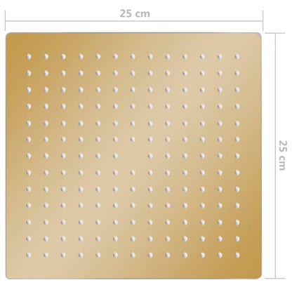 147709 vidaXL Rain Shower Head Stainless Steel 25x25 cm Square Gold