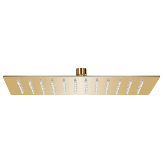 147713 vidaXL Rain Shower Head Stainless Steel 30x20 cm Rectangular Gold