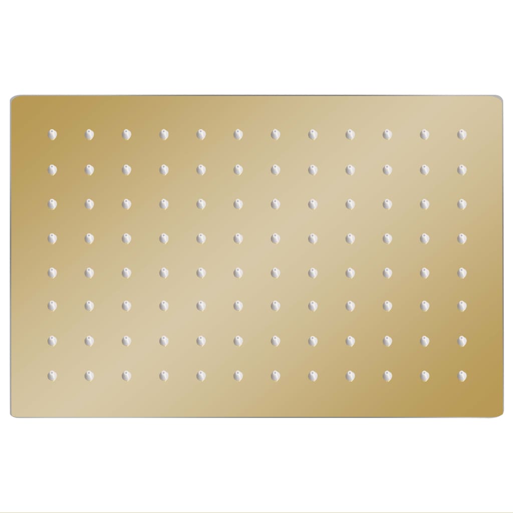 147713 vidaXL Rain Shower Head Stainless Steel 30x20 cm Rectangular Gold