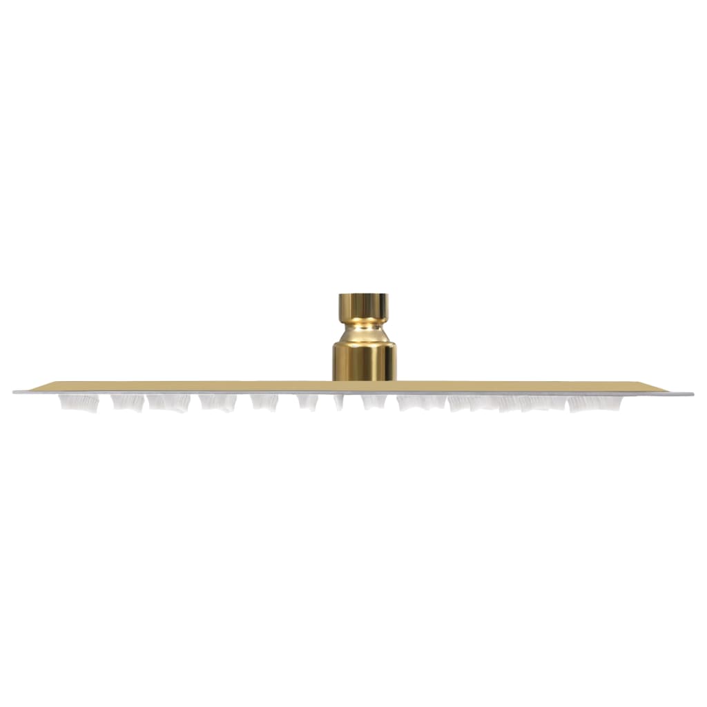 147713 vidaXL Rain Shower Head Stainless Steel 30x20 cm Rectangular Gold