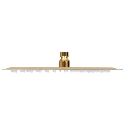 147713 vidaXL Rain Shower Head Stainless Steel 30x20 cm Rectangular Gold