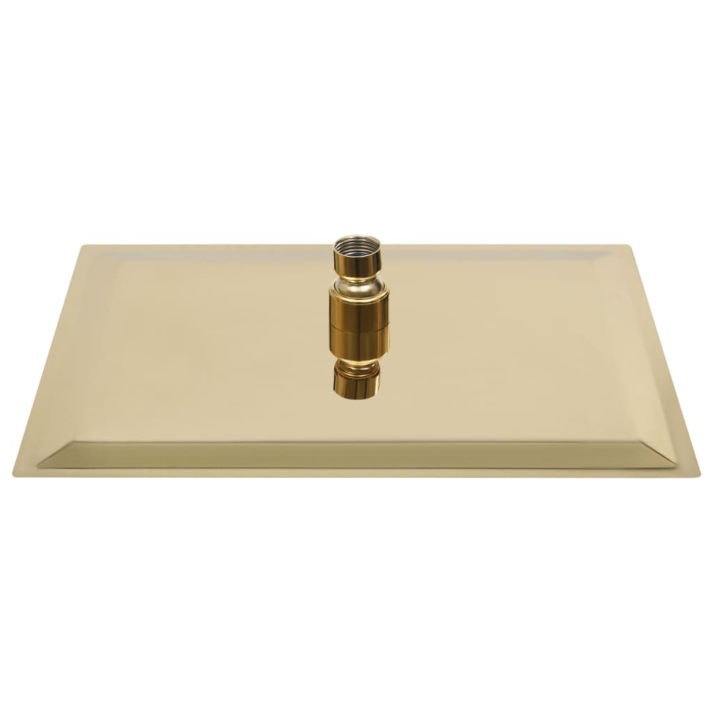 147713 vidaXL Rain Shower Head Stainless Steel 30x20 cm Rectangular Gold