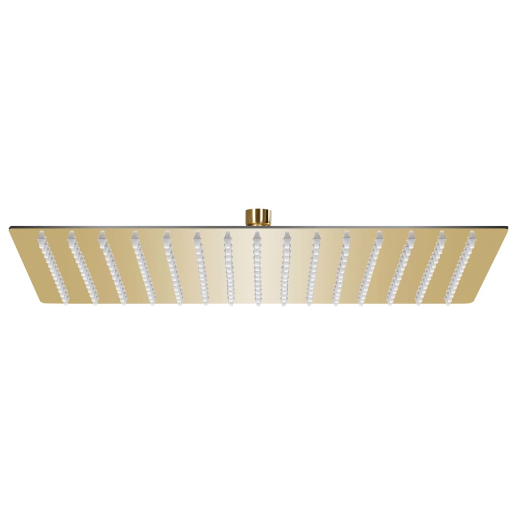 147714 vidaXL Rain Shower Head Stainless Steel 40x30 cm Rectangular Gold