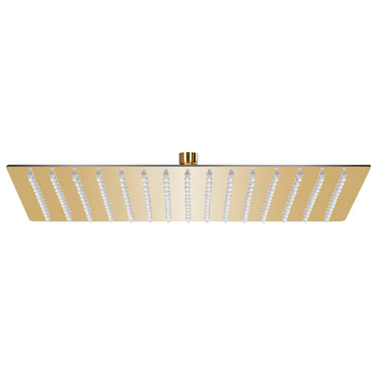 147714 vidaXL Rain Shower Head Stainless Steel 40x30 cm Rectangular Gold