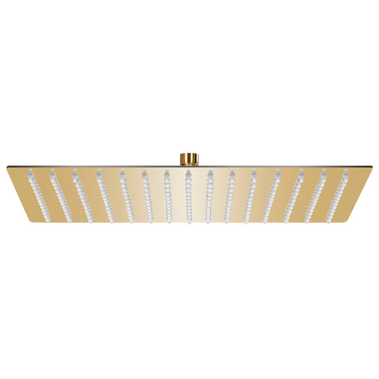 147714 vidaXL Rain Shower Head Stainless Steel 40x30 cm Rectangular Gold
