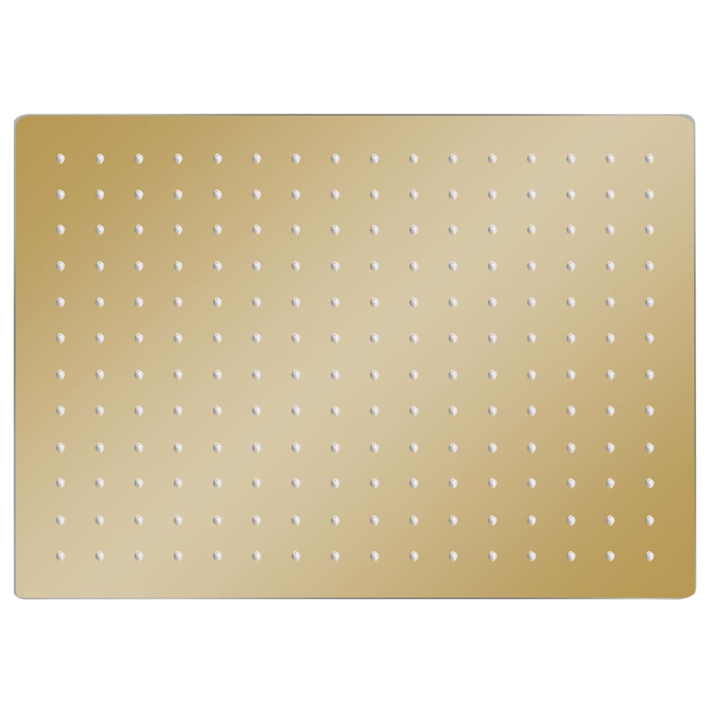147714 vidaXL Rain Shower Head Stainless Steel 40x30 cm Rectangular Gold