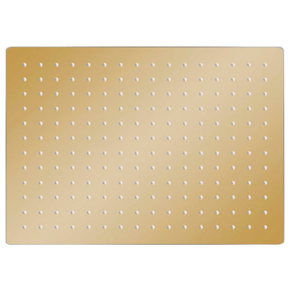 147714 vidaXL Rain Shower Head Stainless Steel 40x30 cm Rectangular Gold