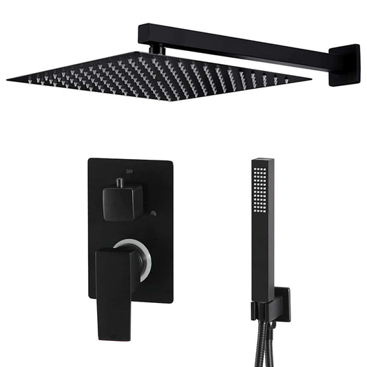 147718 vidaXL Shower System Stainless Steel 201 Black