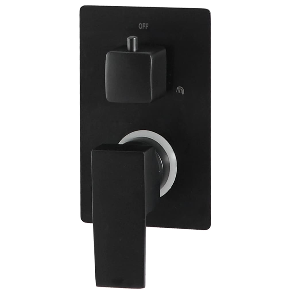 vidaXL Shower System Stainless Steel 201 Black