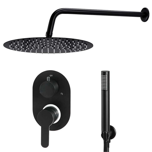 147721 vidaXL Shower System Stainless Steel 201 Black