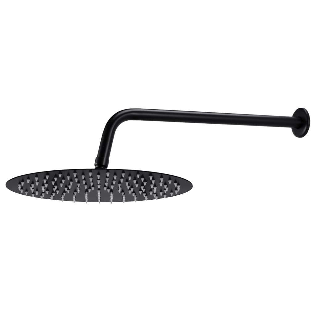 vidaXL Shower System Stainless Steel 201 Black