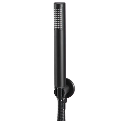 vidaXL Shower System Stainless Steel 201 Black