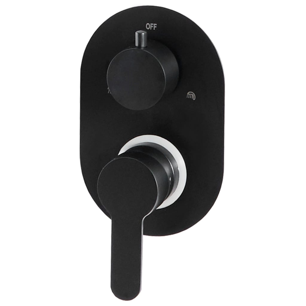 vidaXL Shower System Stainless Steel 201 Black
