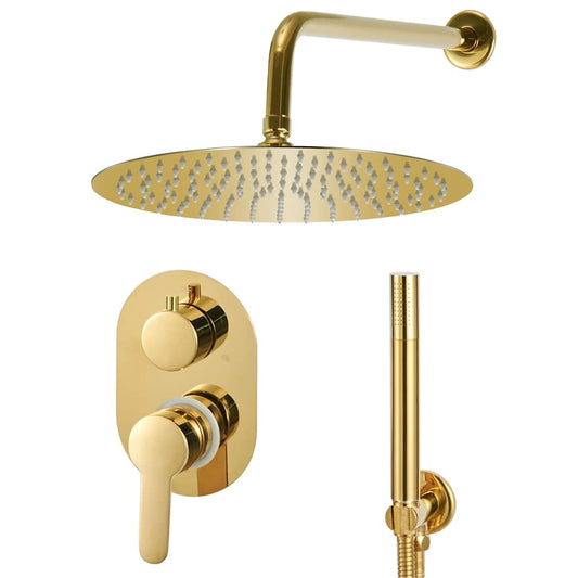147722 vidaXL Shower System Stainless Steel 201 Gold