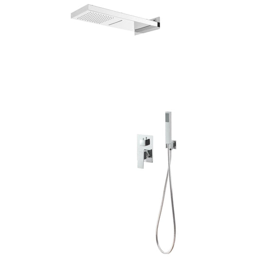 147725 vidaXL Shower System Stainless Steel 201 Silver