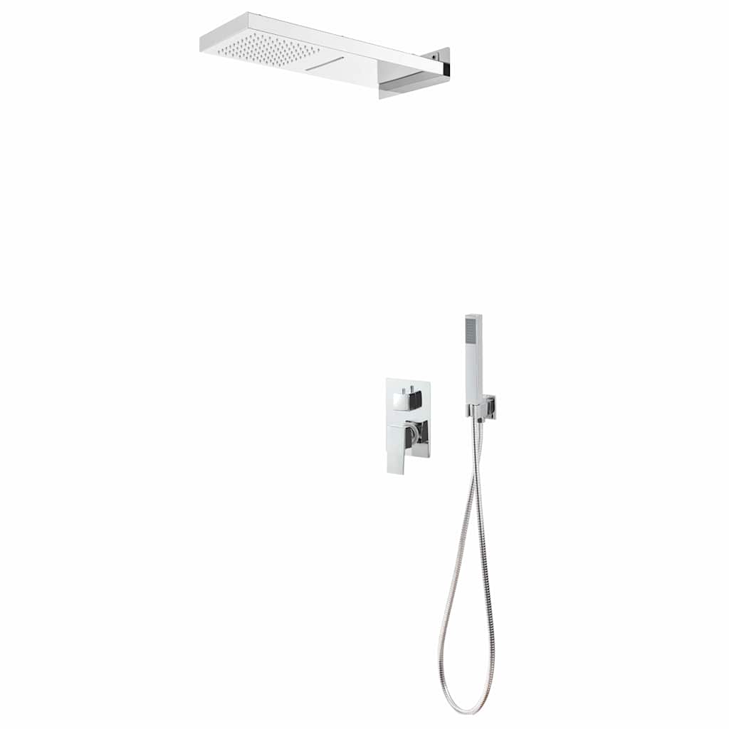 147725 vidaXL Shower System Stainless Steel 201 Silver