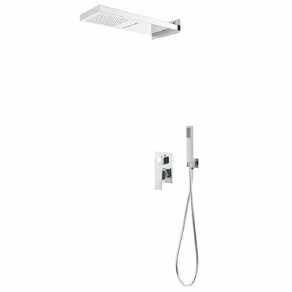 147725 vidaXL Shower System Stainless Steel 201 Silver