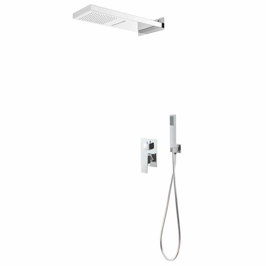 147725 vidaXL Shower System Stainless Steel 201 Silver