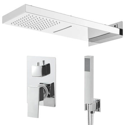 147725 vidaXL Shower System Stainless Steel 201 Silver
