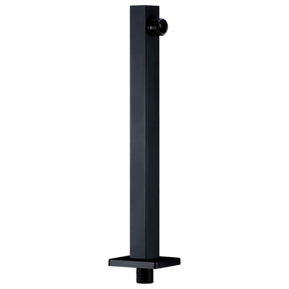 vidaXL Shower Support Arm Square Stainless Steel 201 Black 30 cm