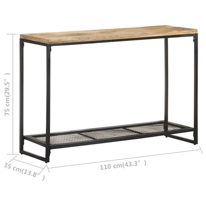 320247 vidaXL Console Table 110x35x75 cm Solid Mango Wood