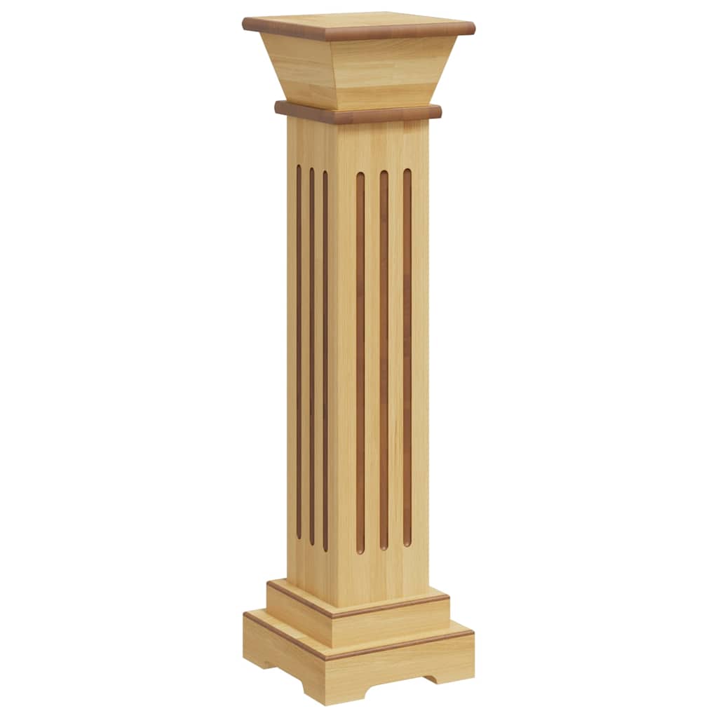 323968 vidaXL Classic Square Pillar Plant Stand Light Wood 17x17x66 cm MDF