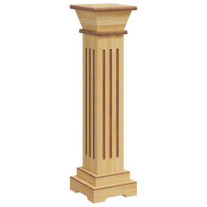 323968 vidaXL Classic Square Pillar Plant Stand Light Wood 17x17x66 cm MDF