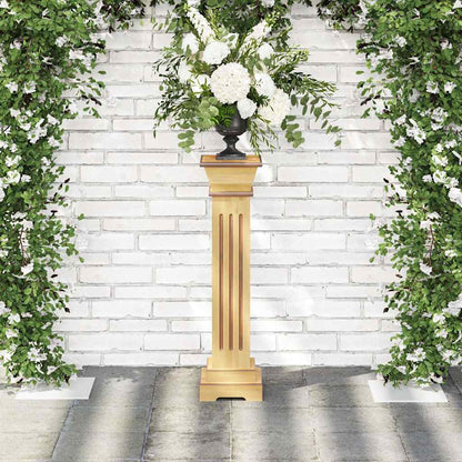 323968 vidaXL Classic Square Pillar Plant Stand Light Wood 17x17x66 cm MDF