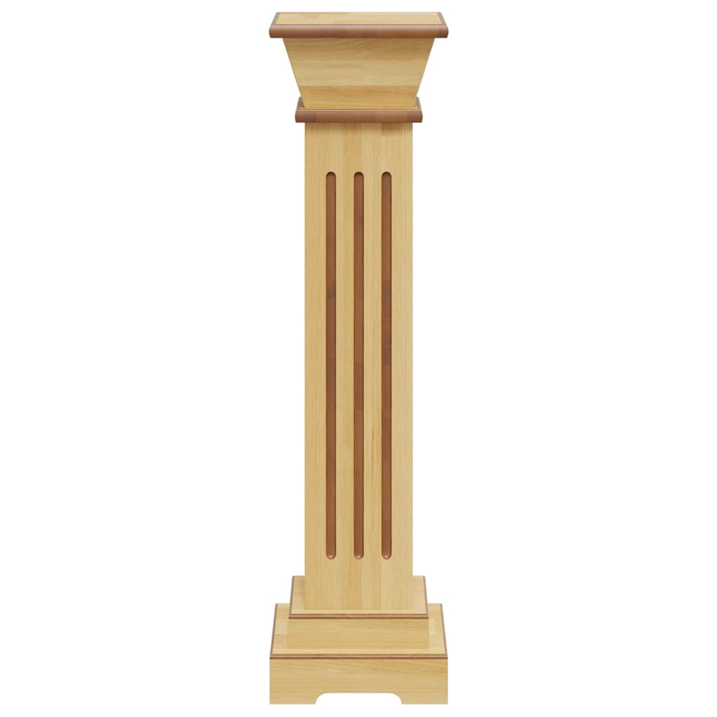 323968 vidaXL Classic Square Pillar Plant Stand Light Wood 17x17x66 cm MDF