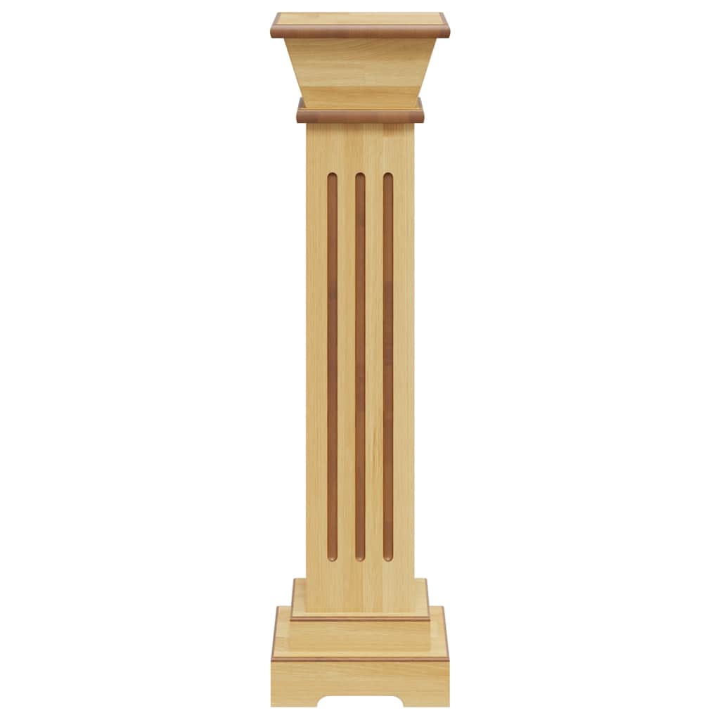 vidaXL Classic Square Pillar Plant Stand Light Wood 17x17x66 cm MDF