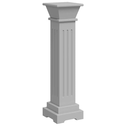 vidaXL Classic Square Pillar Plant Stand Grey 17x17x66 cm MDF