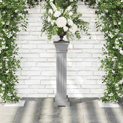 vidaXL Plant Stand | Grey | MDF | Small | Decorative Inlays | Plant Stand