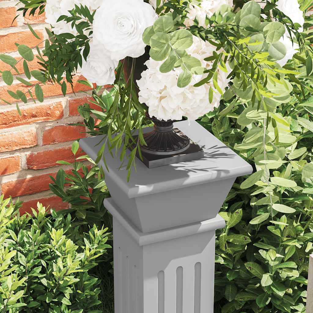 vidaXL Plant Stand | Grey | MDF | Small | Decorative Inlays | Plant Stand