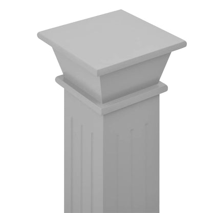vidaXL Plant Stand | Grey | MDF | Small | Decorative Inlays | Plant Stand