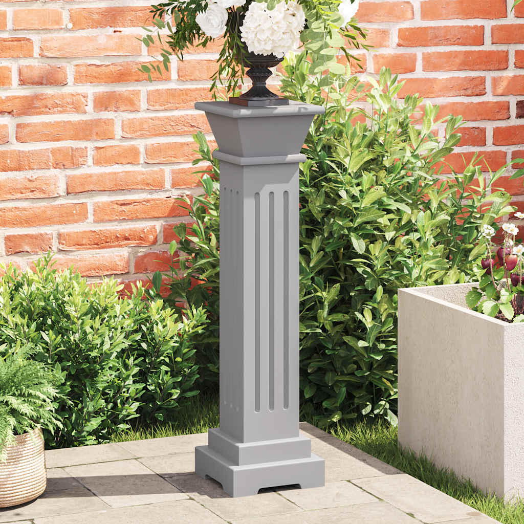 vidaXL Plant Stand | Grey | MDF | Small | Decorative Inlays | Plant Stand