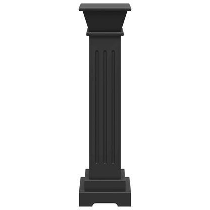 vidaXL Classic Square Pillar Plant Stand Black 17x17x66 cm MDF