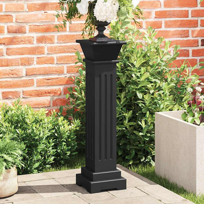 vidaXL Classic Square Pillar Plant Stand Black 17x17x66 cm MDF