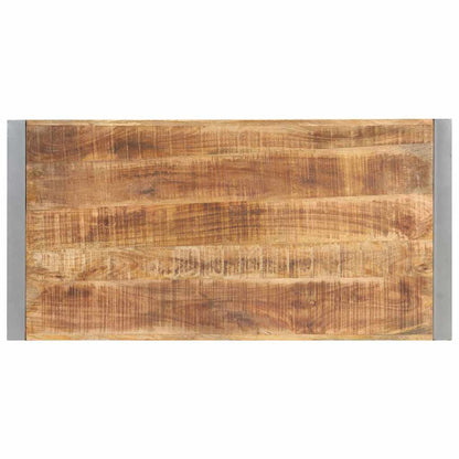 321561 vidaXL Dining Table 120x60x75 cm Solid Rough Mango Wood