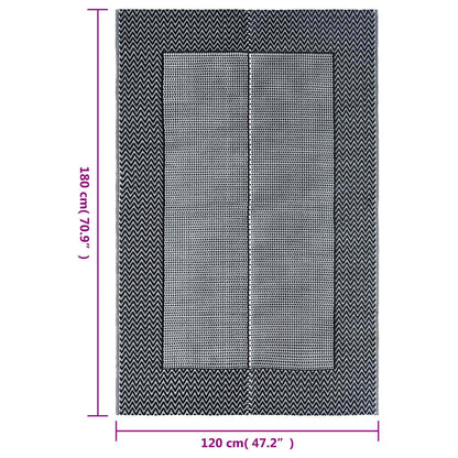 vidaXL Outdoor Carpet ARAKIL Grey 120x180 cm PP